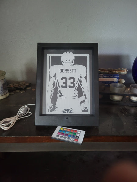 Personalized Sports player LED picture frame