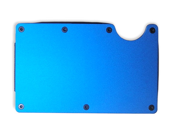 Navy Blue Minimalist Aluminum Wallet