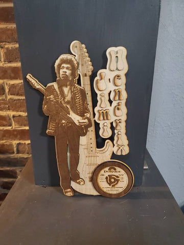 Jimi Hendrix inspired laser cut wall art