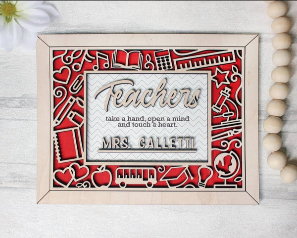 Personalized gift for teachers-Teach, Love, Inspire