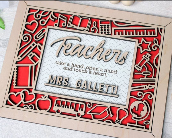 Personalized gift for teachers-Teach, Love, Inspire